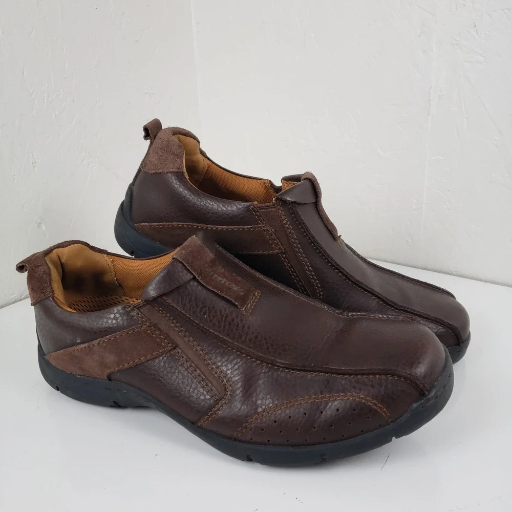 Streetcars‎ Saddleback Men's 10.5 M Brown Leather Slip On Loafers Shoes